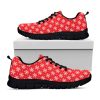 Christmas Snowflake Pattern Print Black Running Shoes, Gift For Men And Women