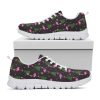 Pink Christmas Flamingo Pattern Print White Running Shoes, Gift For Men And Women