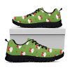 Merry Christmas Bells Pattern Print Black Running Shoes, Gift For Men And Women