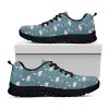 Christmas Snowy Flamingo Pattern Print Black Running Shoes, Gift For Men And Women