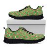 Merry Christmas Candy Cane Pattern Print Black Running Shoes, Gift For Men And Women