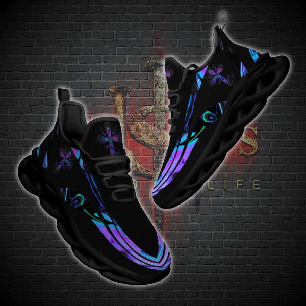 Jesus Running Sneakers Black Max Soul Shoes For Men And Women