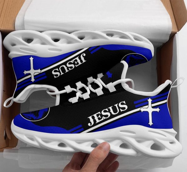 Jesus Blue Running Sneakers Max Soul Shoes For Men And Women