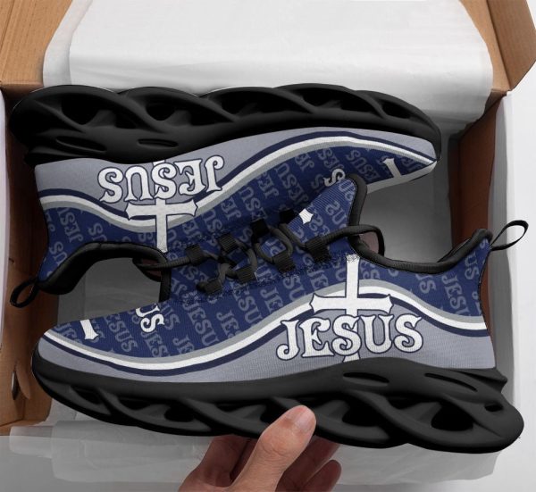 Jesus Running Sneakers White Blue Max Soul Shoes For Men And Women