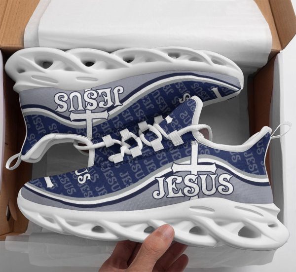 Jesus Running Sneakers White Blue Max Soul Shoes For Men And Women