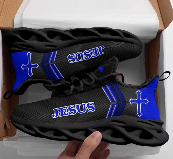 Jesus Running Sneakers Blue 2 Max Soul Shoes For Men And Women