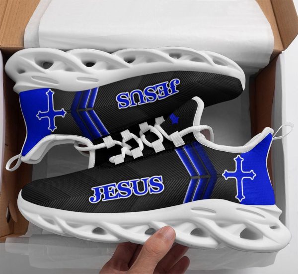 Jesus Running Sneakers Blue 2 Max Soul Shoes For Men And Women