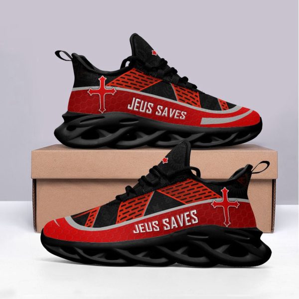 Jesus Running Sneakers Black Red Max Soul Shoes For Men And Women