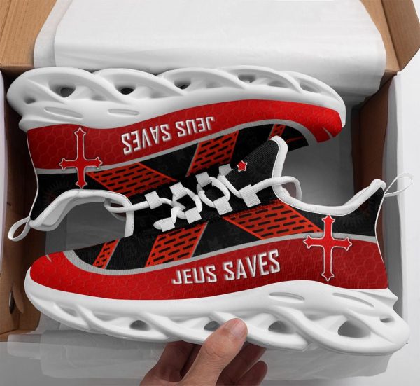 Jesus Running Sneakers Black Red Max Soul Shoes For Men And Women