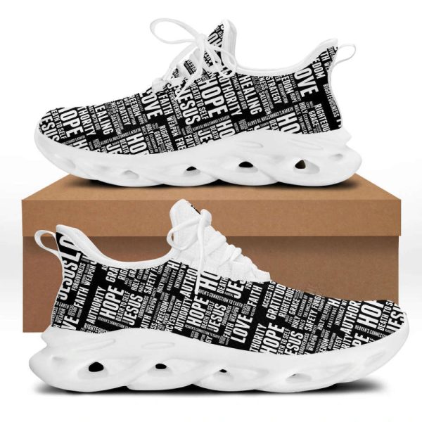 Jesus White Black Running Sneakers Max Soul Shoes For Men And Women