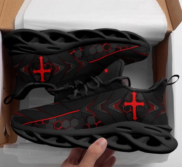 Jesus Red Black Running Sneakers Max Soul Shoes For Men And Women