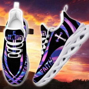 Jesus Faith Hologram Running Sneakers Max…