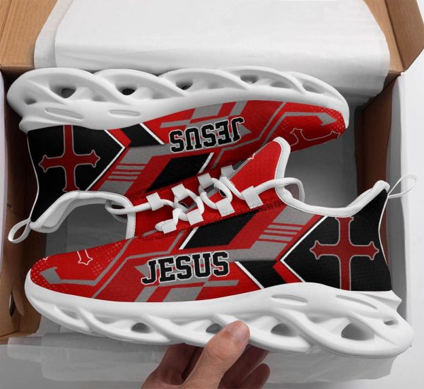 Jesus Black Red Running Sneakers Max Soul Shoes For Men And Women