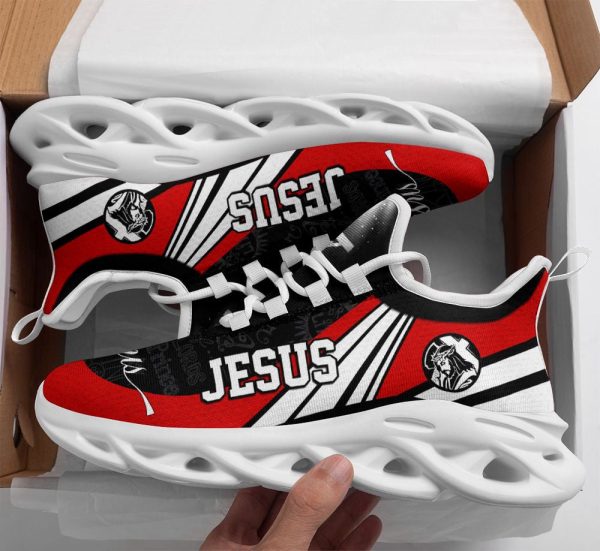 Jesus Running Sneakers Black And Red Max Soul Shoes For Men And Women