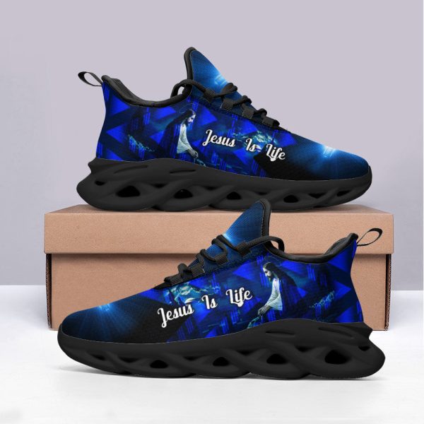 Jesus Is Life Running Sneakers Blue Max Soul Shoes For Men And Women