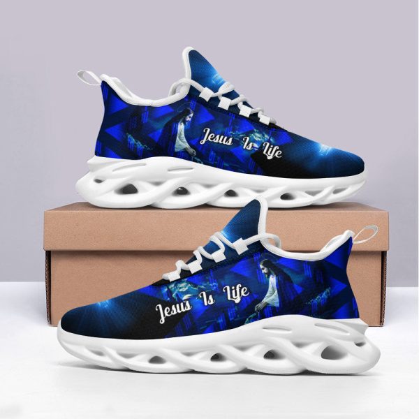 Jesus Is Life Running Sneakers Blue Max Soul Shoes For Men And Women