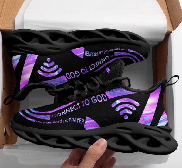 Jesus Connect To God Running Sneakers Max Soul Shoes For Men And Women