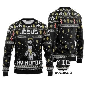 Jesus My Homie Christmas Ugly Sweater,…
