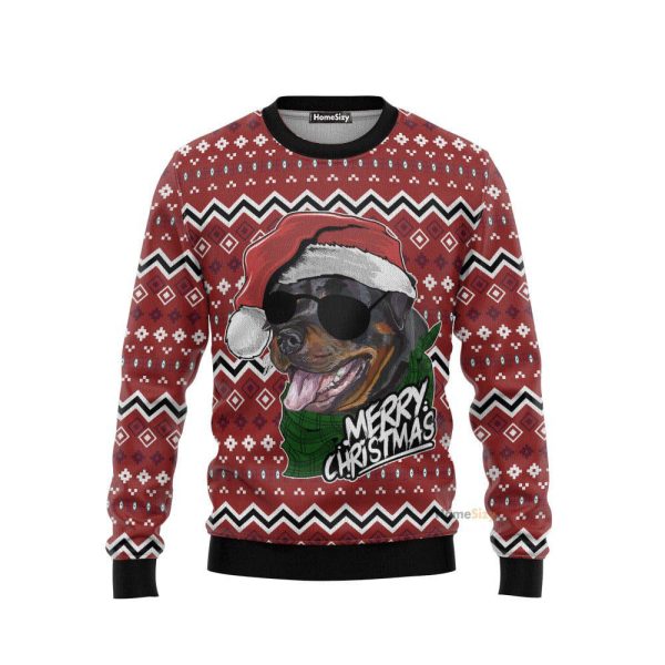 Rottweiler Merry Christmas, 3D Ugly Christmas Sweater Gift For Dog Lover