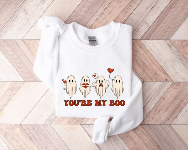 You Are My Boo Sweatshirt, Cute Ghost Sweater, Spooky Valentine, Gift For Valentine