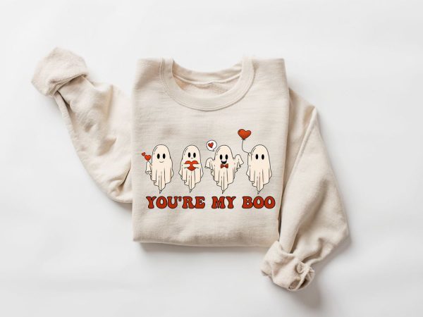 You Are My Boo Sweatshirt, Cute Ghost Sweater, Spooky Valentine, Gift For Valentine