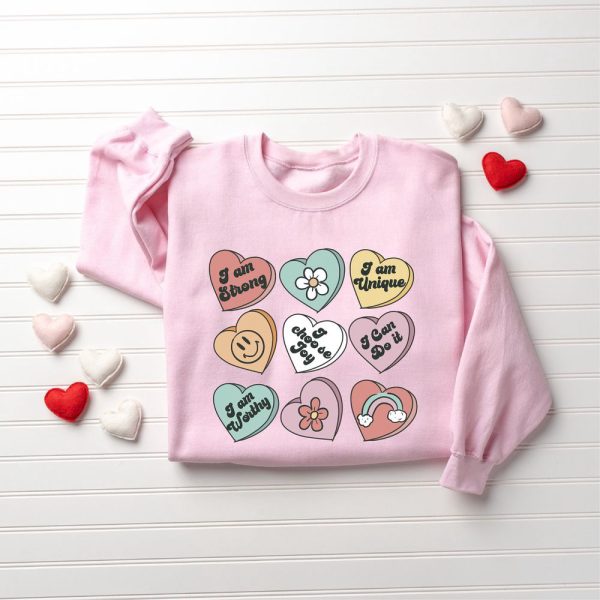 Positive Affirmations Sweatshirt, Women’s Valentines Day Sweatshirt, Gift For Lover