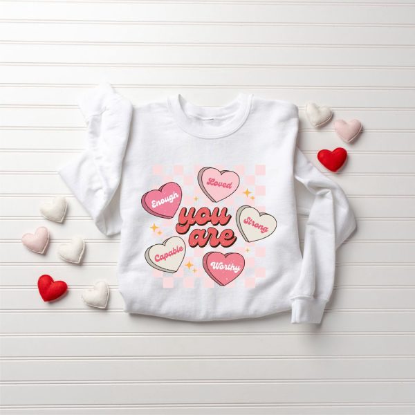 Cute Teacher Valentine Sweatshirt, Retro Heart Sweatshirt, Best Gift For Lover