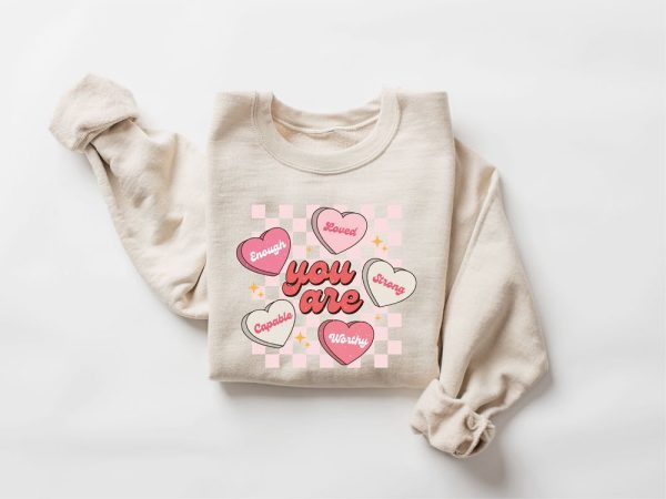 Cute Teacher Valentine Sweatshirt, Retro Heart Sweatshirt, Best Gift For Lover