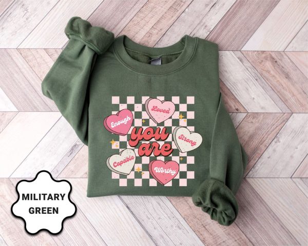 Cute Teacher Valentine Sweatshirt, Retro Heart Sweatshirt, Best Gift For Lover