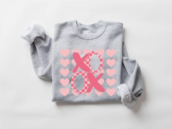 Xoxo Valentines Day Sweatshirt, Love Sweatshirt, Girls Valentines Day Gift