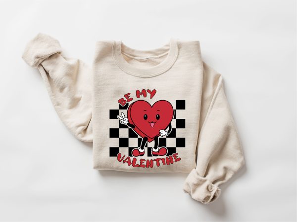 Be My Valentine Sweatshirt, Cute Valentines Day Sweatshirt Gift For Women