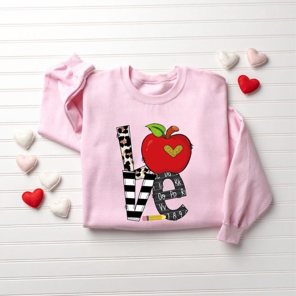 Teacher Valentine Sweatshirt, Women’s Valentines Day Sweatshirt, Gift For Women