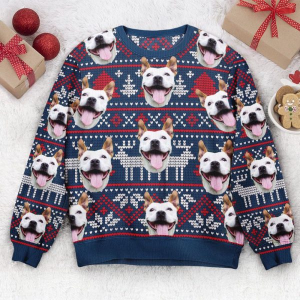 Custom Face Pet, Personalized Photo Ugly Christmas Sweater For Men And Women