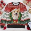 Custom Photo Dog Ugly Christmas Sweater, Dog & Cat Personalized Ugly Sweater For Pet Lover