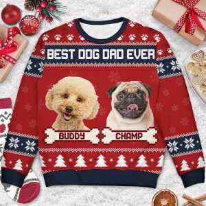 Custom Photo Dog Ugly Christmas Sweater,…