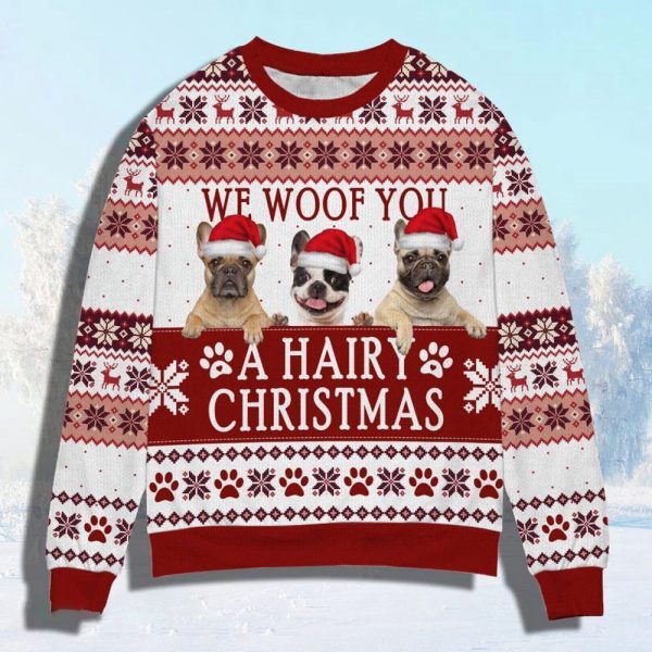 Custom Face Pet Sweater, Personalized Photo Ugly Christmas Sweater For Pet Lovers