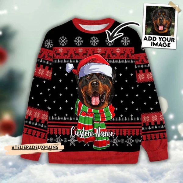 Custom Face Ugly Christmas Sweater, Personalized Family Photo Ugly Sweater, For Men Women