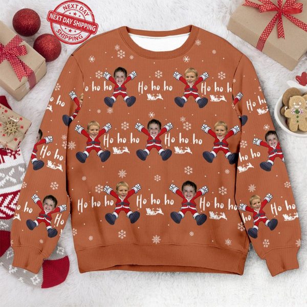 Custom Face Christmas Family Xmas Leds, Personalized Family Photo Ugly Sweater For Christmas