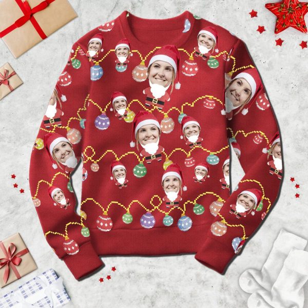 Custom Face Christmas Family Xmas Leds, Ugly Christmas Pattern, Gift For Family