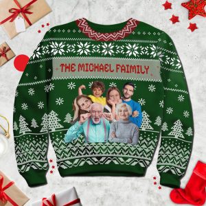 Custom Photo Family Ugly Sweater, Personalized…