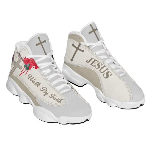 Walk By Faith Jesus Basketball Shoes, Unisex Basketball Shoes For Men Women