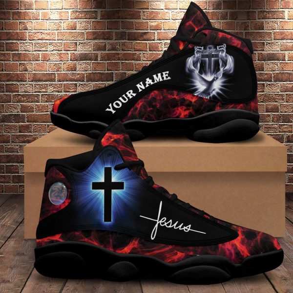 Jesus Sparkle Cross Jesus Faith Basketball Shoes, Unisex Basketball Shoes For Men Women
