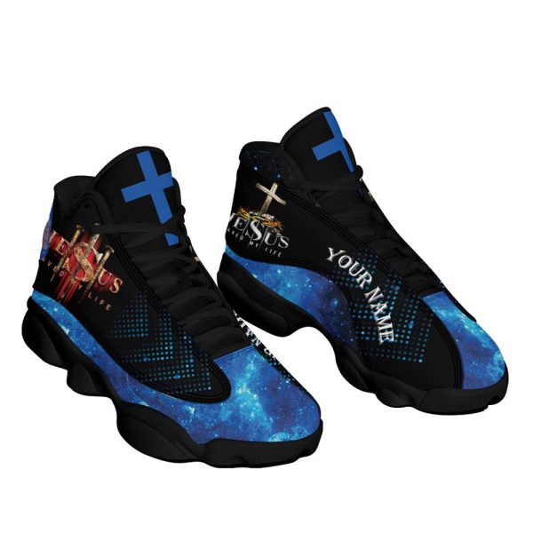 Personalized Jesus Saved My Life Basketball Shoes, Unisex Basketball Shoes For Men Women