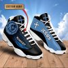 Christian Shoes, Jesus Basic Cool Dark Blue Custom Name Basketball Shoes For Jesus Lovers