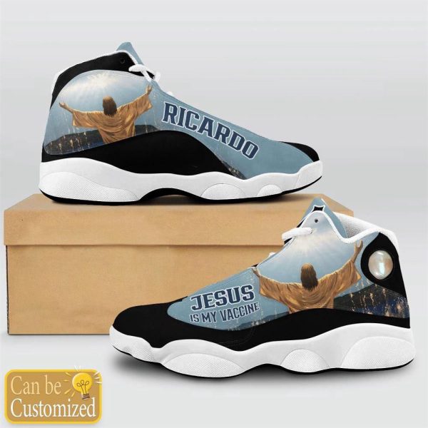 Christian Shoes, Jesus Is My Vaccine Custom Name Basketball Shoes For Men Women