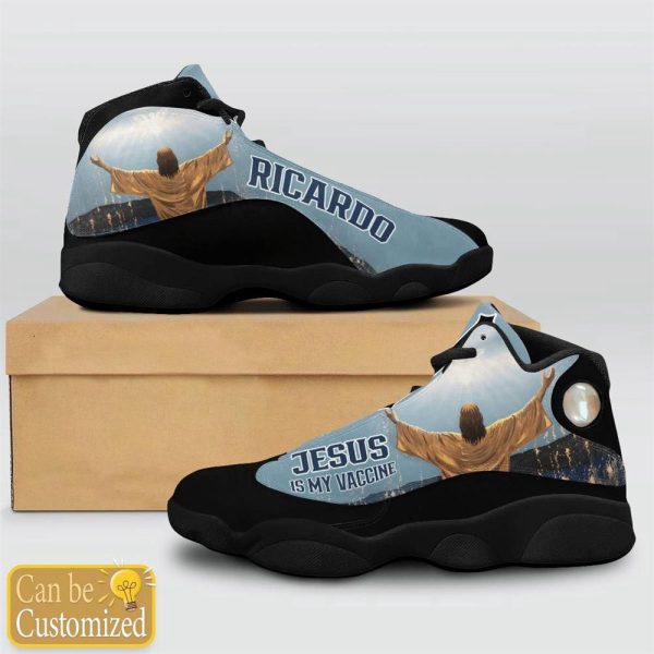 Christian Shoes, Jesus Is My Vaccine Custom Name Basketball Shoes For Men Women