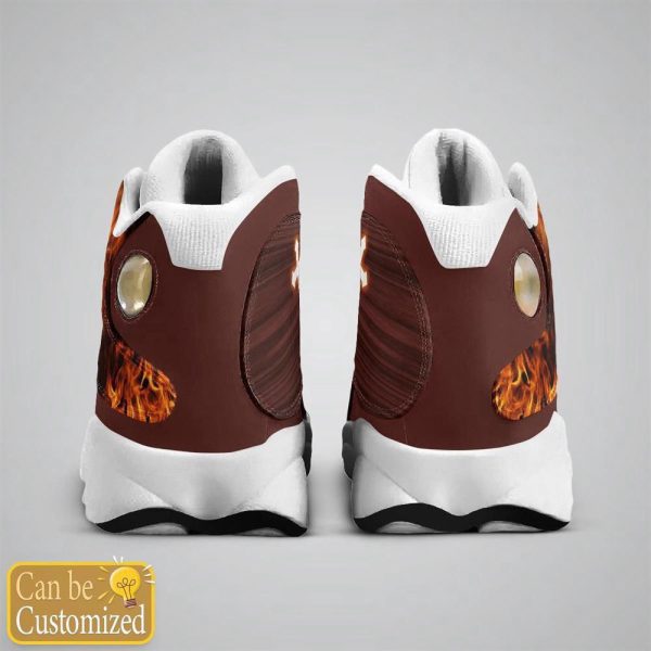 Christian Shoes, Jesus Lion And Fire Custom Name Basketball Shoes For Men Women