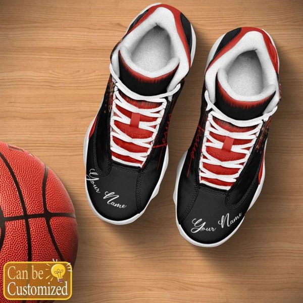 Christian Shoes, Jesus Saved My Life Custom Name Basketball Shoes For Men Women