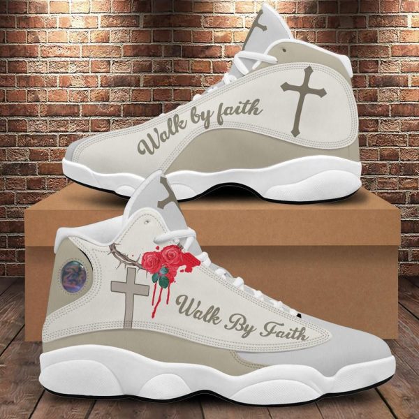 Christian Basketball Shoes, Walk By Faith Jesus Basketball Shoes For Men Women