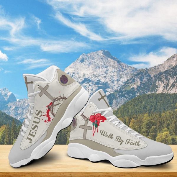 Christian Basketball Shoes, Walk By Faith Jesus Basketball Shoes For Men Women